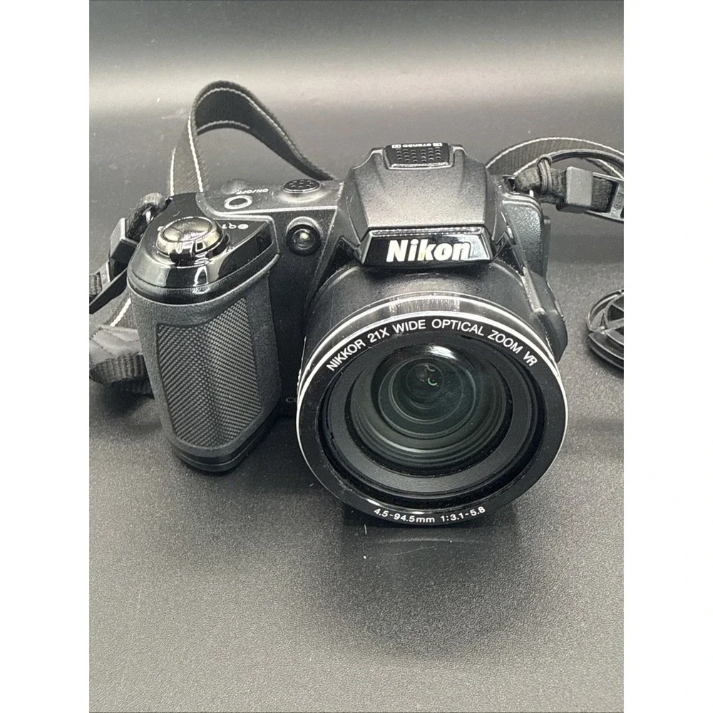 Nikon COOLPIX L120 14.1MP Digital Bridge Camera - Black - W/ Case - TESTED